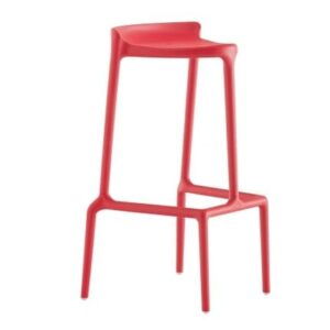 Pedrali Červená plastová barová židle Happy 490 Pedrali