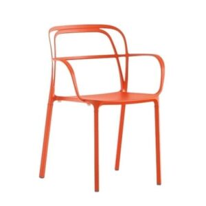 Pedrali Oranžová kovová židle Intrigo 3715 Pedrali