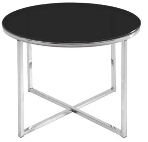 SCANDI Černý skleněný konferenční stolek Claire 55 cm SCANDI