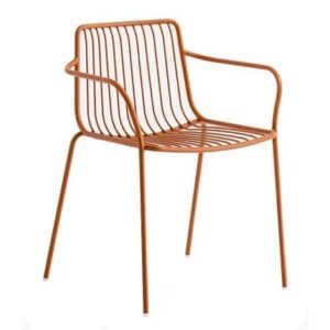 Pedrali Hnědá kovová židle Nolita 3655 s područkami Pedrali