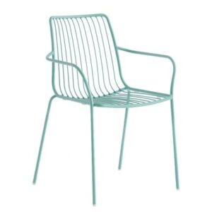 Pedrali Tyrkysová kovová židle Nolita 3656 s područkami Pedrali