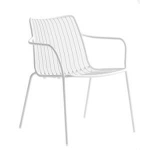 Pedrali Bílá kovová židle Nolita 3659 s područkami Pedrali