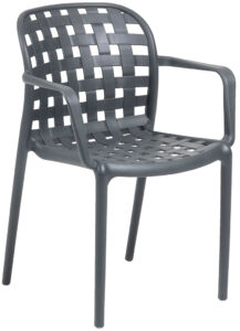 Tmavě šedá pletená zahradní židle LaForma Onha LaForma