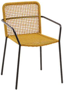 Žlutá pletená zahradní židle LaForma Boomer LaForma