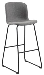SCANDI Tmavě šedá látková barová židle Mantra SCANDI