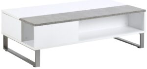 SCANDI Bílý betonový konferenční stolek Stor II 110 cm SCANDI
