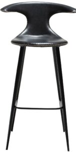 Černá koženková barová židle DAN-FORM Flair