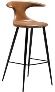 Hnědá koženková barová židle DAN-FORM Flair