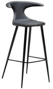 Černá kožená barová židle DAN-FORM Flair