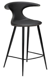 DAN-FORM Černá kožená barová židle DanForm Flair 90 cm DAN-FORM