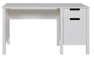 Hoorns Bílý dřevěný psací stůl Berdi 135 x 58 cm Hoorns