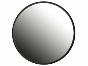 Hoorns Černé kovové kulaté závěsné zrcadlo Warwick 80 cm Hoorns