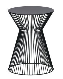 Hoorns Černý kovový odkládací stolek Timon 35 cm Hoorns