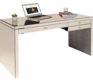 KARE DESIGN Zrcadlový pracovní stůl Luxury Champagne 140×60 cm KARE DESIGN