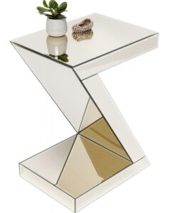 KARE DESIGN Zrcadlový odkládací stolek Luxury Z Champagne 45x33 cm KARE DESIGN