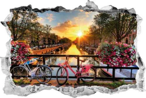 3D samolepka na zeď Ambiance Sunrise over Amsterdam Ambiance