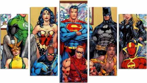 5dílný obraz Super Heroes Taffy