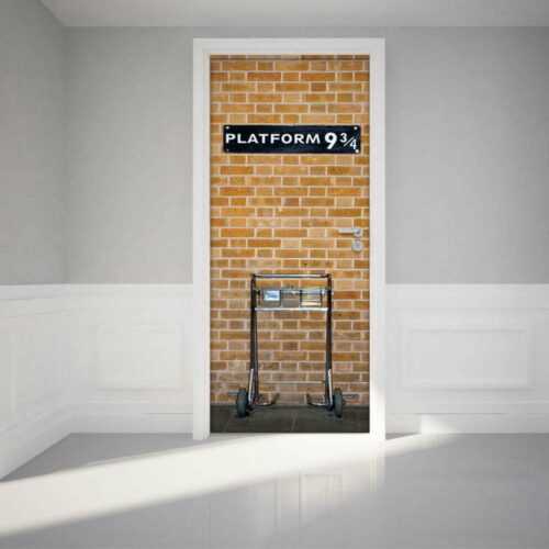 Adhezivní samolepka na dveře Ambiance Harry Potter Platform