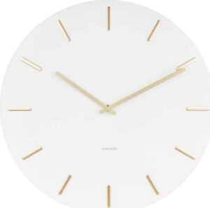 B&iacute;l&eacute; n&aacute;stěnn&eacute; hodiny Karlsson Charm Karlsson