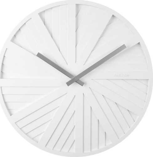 Bílé nástěnné hodiny Karlsson Slides