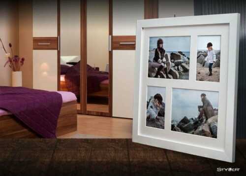 Bílý rámeček na 4 fotografie Styler Narvik