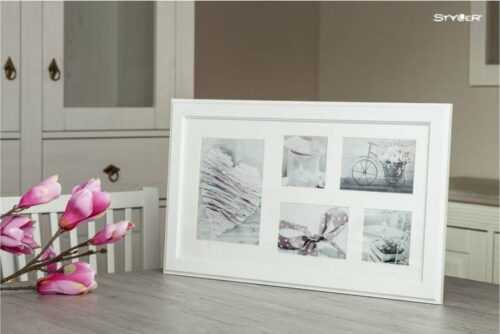 Bílý rámeček na 5 fotografií Styler Malmo