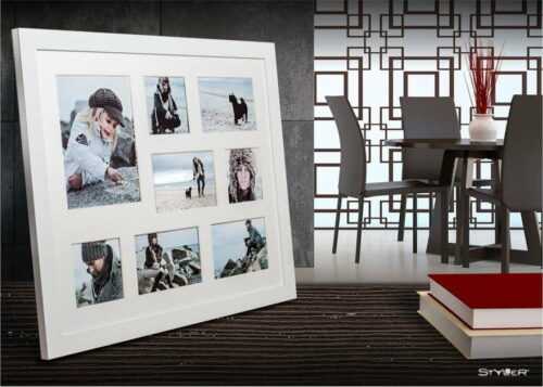 Bílý rámeček na 8 fotografií Styler Narvik