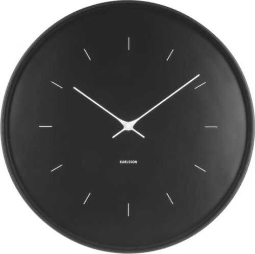 Černé nástěnné hodiny Karlsson Butterfly