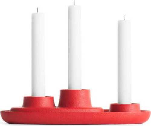 Červený svícen EMKO Aye Aye Three Candles Emko