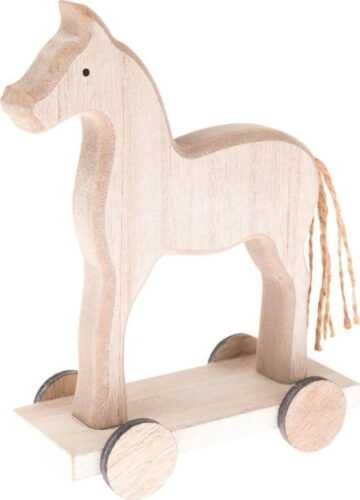 Dřevěná dekorace koníka na kolečkách Dakls