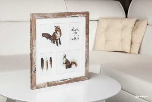 Hnědý rámeček na 4 fotografie Styler Bergen