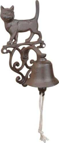 Litinový nástěnný zvonek s motivem kočky Esschert Design Esschert Design
