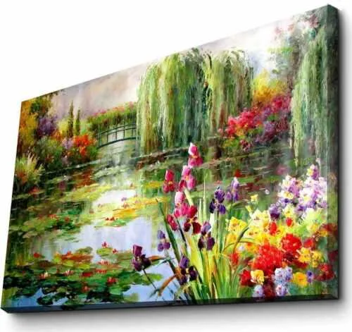 Nástěnný obraz na plátně Impressionist Garden, 70 x 45 cm