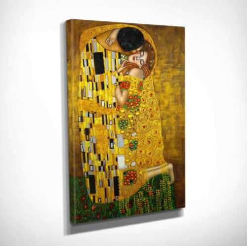 Nástěnná reprodukce na plátně Gustav Klimt The Kiss