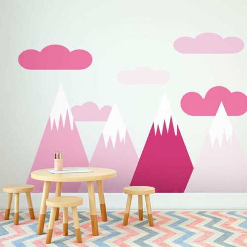 Nástěnná samolepka Ambiance Scandinavian Giant Mountains Shaka Ambiance