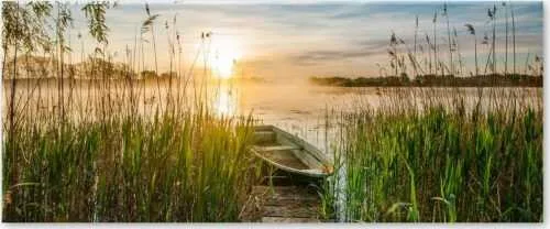 Obraz Styler Boat In The Grass, 125 x 50 cm