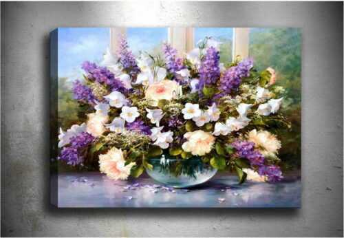 Obraz Tablo Center Purple Flowers