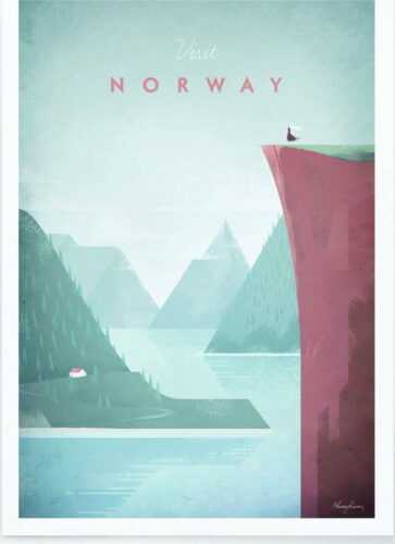 Plakát Travelposter Norway