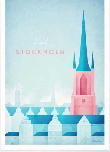 Plakát Travelposter Stockholm