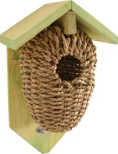 Ptačí budka z mořské trávy Esschert Design, výška 26.2 cm