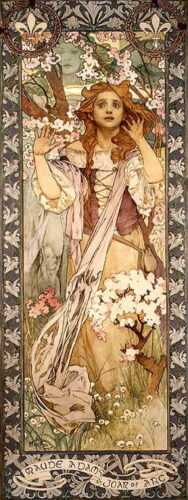 Reprodukce obrazu Alfons Mucha - Maud Adams as Joan of Arc