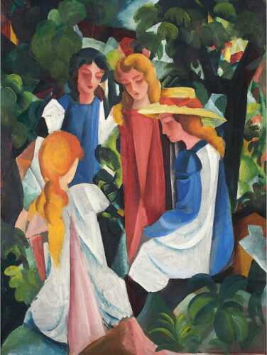 Reprodukce obrazu August Macke - Four Girls