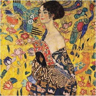Reprodukce obrazu Gustav Klimt - Lady With Fan