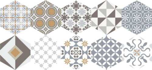 Sada 10 voděodolných samolepek na podlahu Ambiance Xenia Ambiance