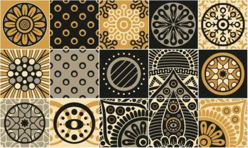 Sada 15 nástěnných samolepek Ambiance Wall Decals Azulejos Tiles San Juan