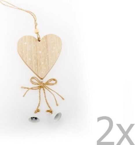Sada 2 závěsných dekorací ve tvaru srdce Dakls Bethany Dakls