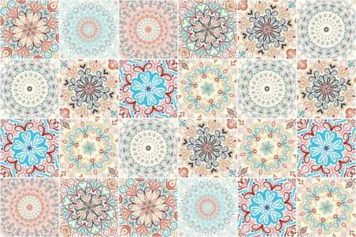 Sada 24 samolepek Ambiance Flowers Ambiance