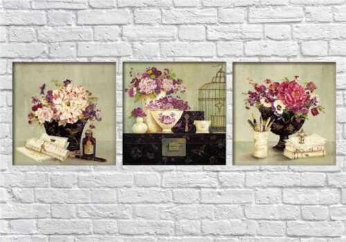 Sada 3 obrazů Tablo Center Vases Tablo Center