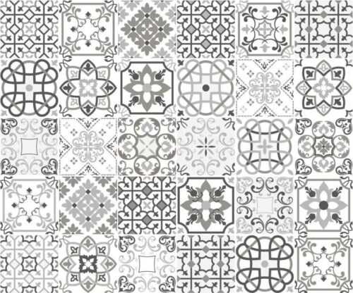 Sada 30 nástěnných samolepek Ambiance Cement Tiles Shade of Gray Bari
