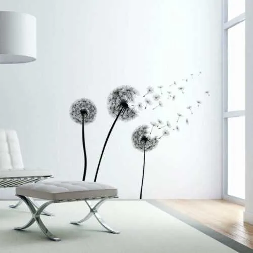 Sada samolepek na zeď Ambiance Flying Dandelions